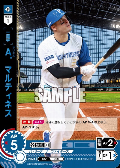 A.マルティネス(北海道日本ハムファイターズ)(OR) 【TBP01-F16OR】